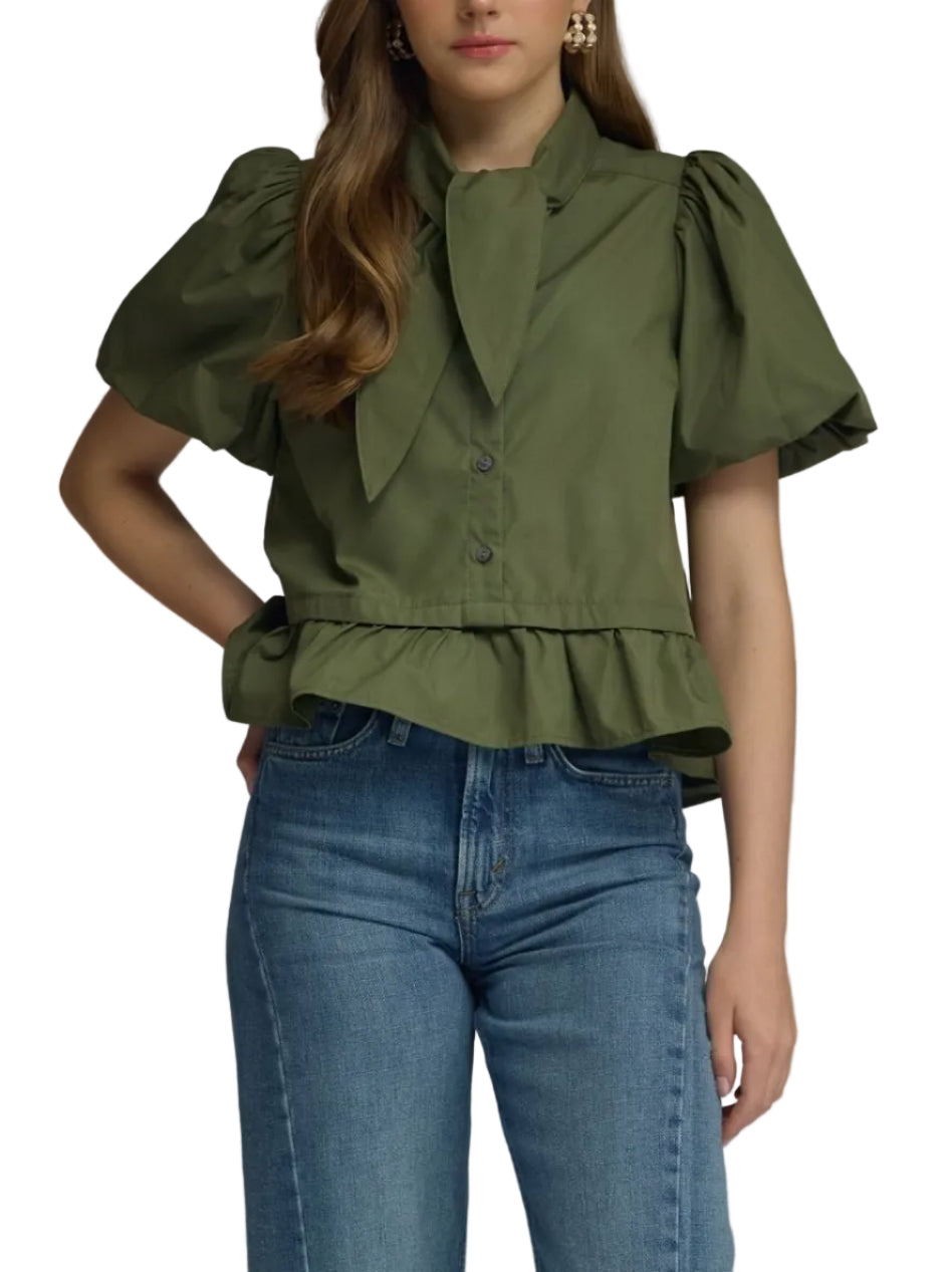 Odette Puff Short Sleeve Top