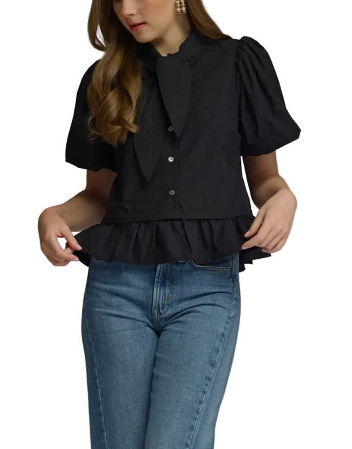 Odette Puff Short Sleeve Top