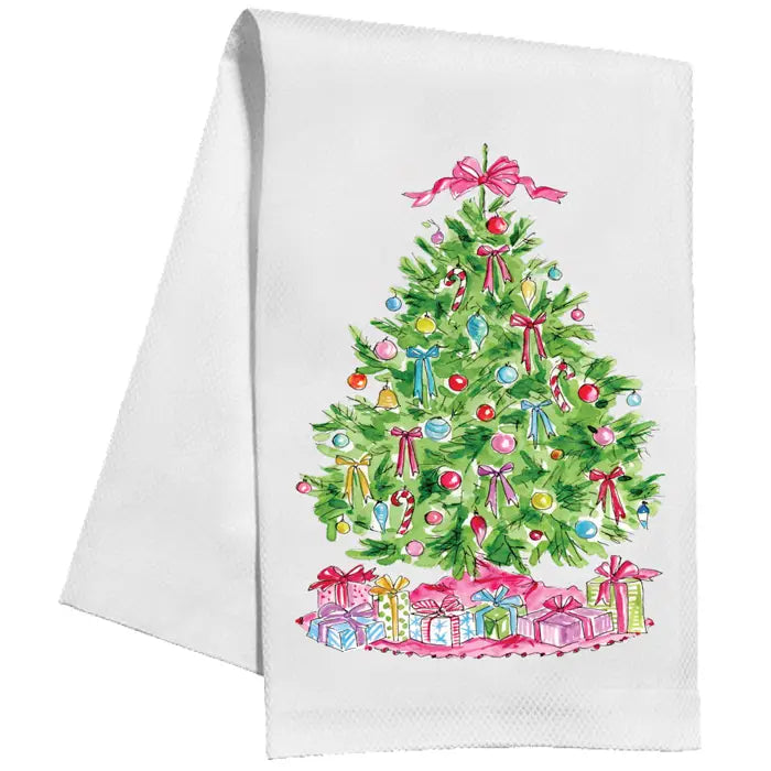 Handpainted Christmas Kitchen Towel