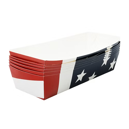 Americana Paper Hot Dog Tray - Pickering Boxwood