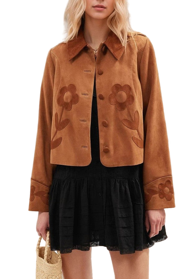 Cropped Suede Jacket