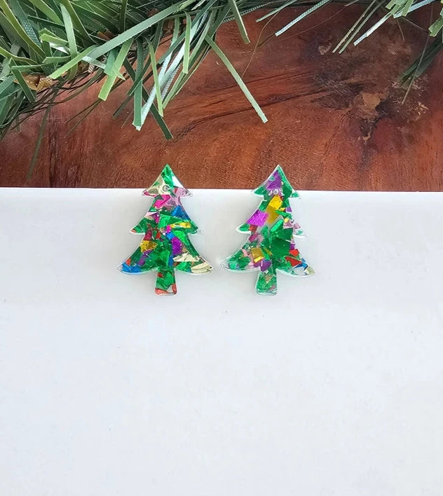 Christmas Tree Stud Earrings