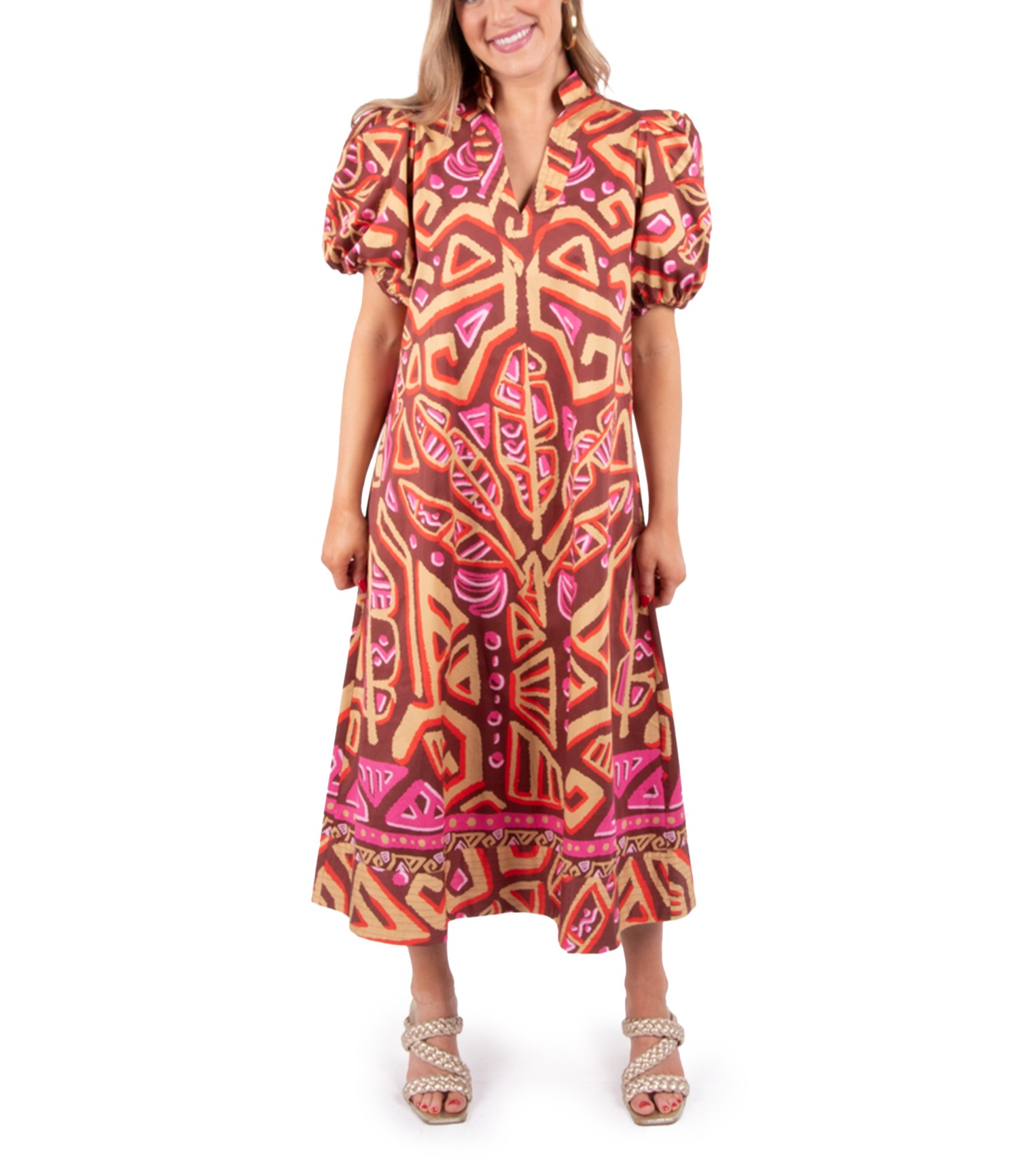 Hampton Dress in Tribal Palm by Emily McCarthy