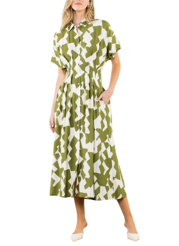 Margo Brown Striped Maxi Dress
