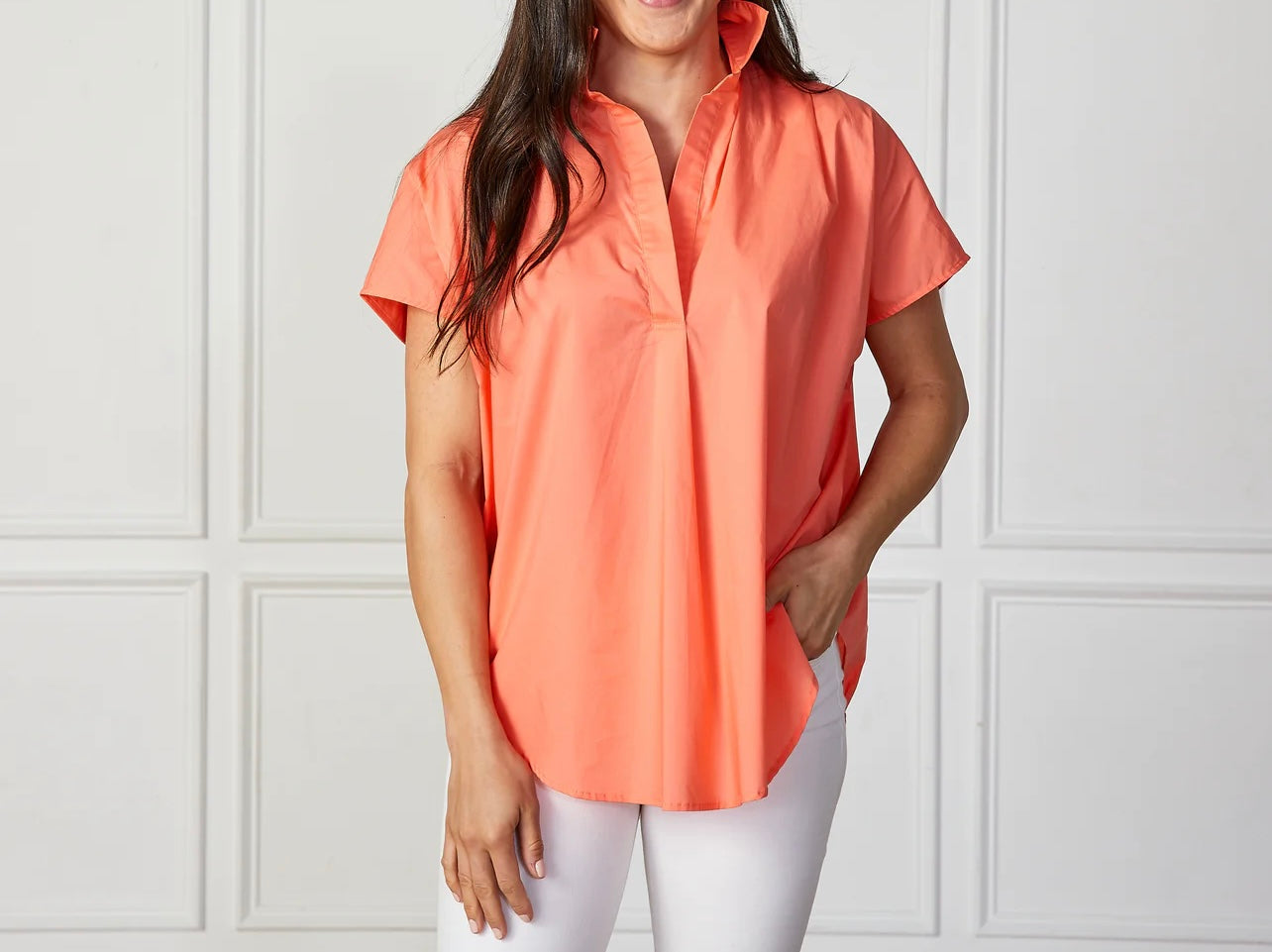 Kelly Top(Tangerine) by Caryn Lawn