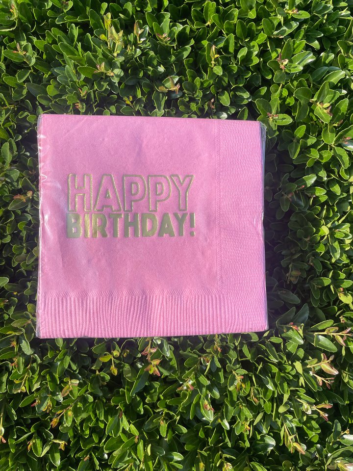 Happy Birthday Napkins by Pickering Boxwood