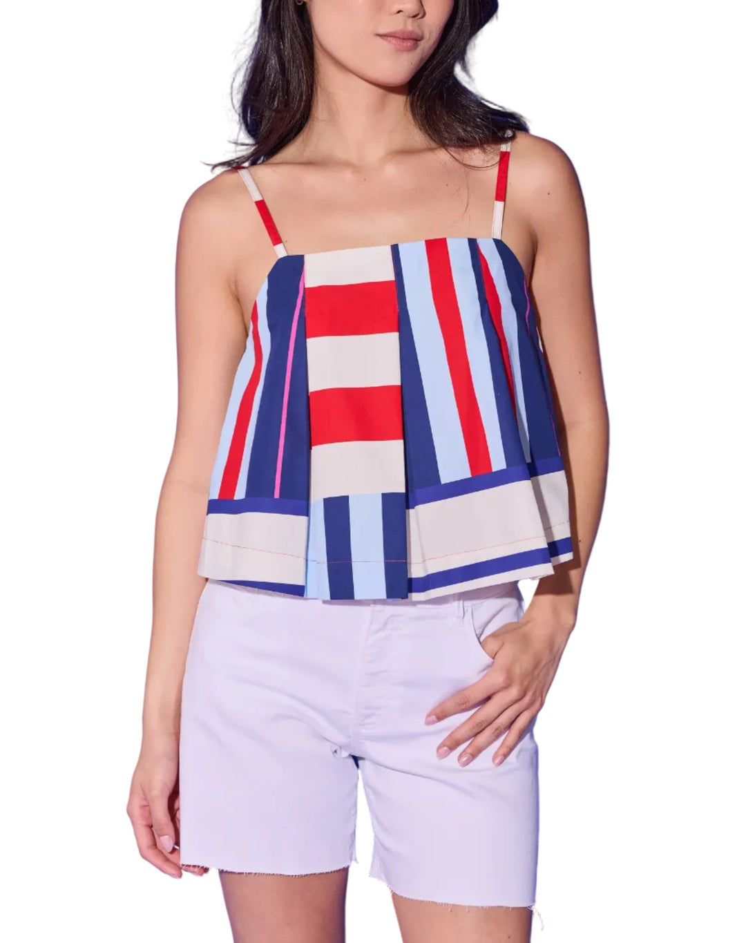 The Reed Top brings the bold stripe mix to a breezy camisole silhouette that&