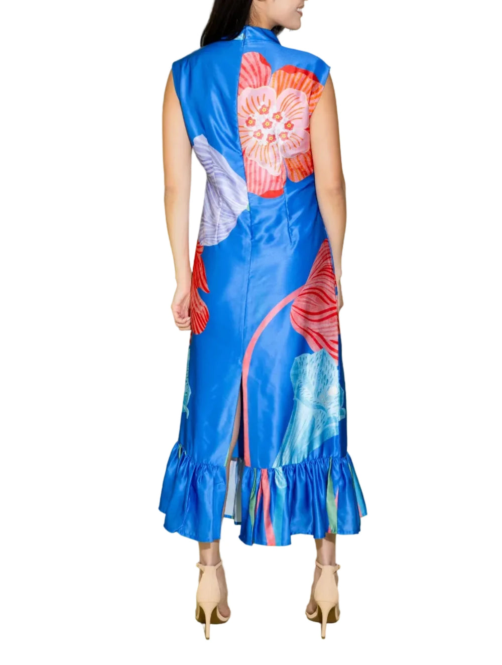 Say hello to our gorgeous Estelle dress! This form-fitting and classic, maxi style frock with cap sleeves and ruffle details will be the perfect addition to your spring closet. 

Fabric Content: 100% Polyester
Fabric: Poly Charmeuse
Machine wash cold. Tumble dry low.