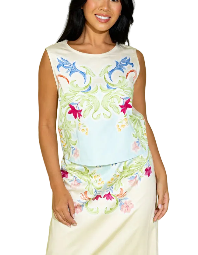 Need an effortlessly chic yet comfy top to add to your wardrobe? Our Peyton Top is the perfect piece to add to your wardrobe. Pair it with our matching Maggie Skirt in Dreamscape for the full head-to-toe Alden Adair look!

Fabric Content: 98% Cotton, 2% Spandex
Fabric: Cotton Sateen
Machine wash cold. Tumble dry low.