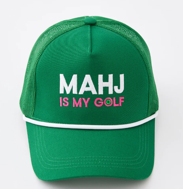 Mahj Is My Golf Hat in Green