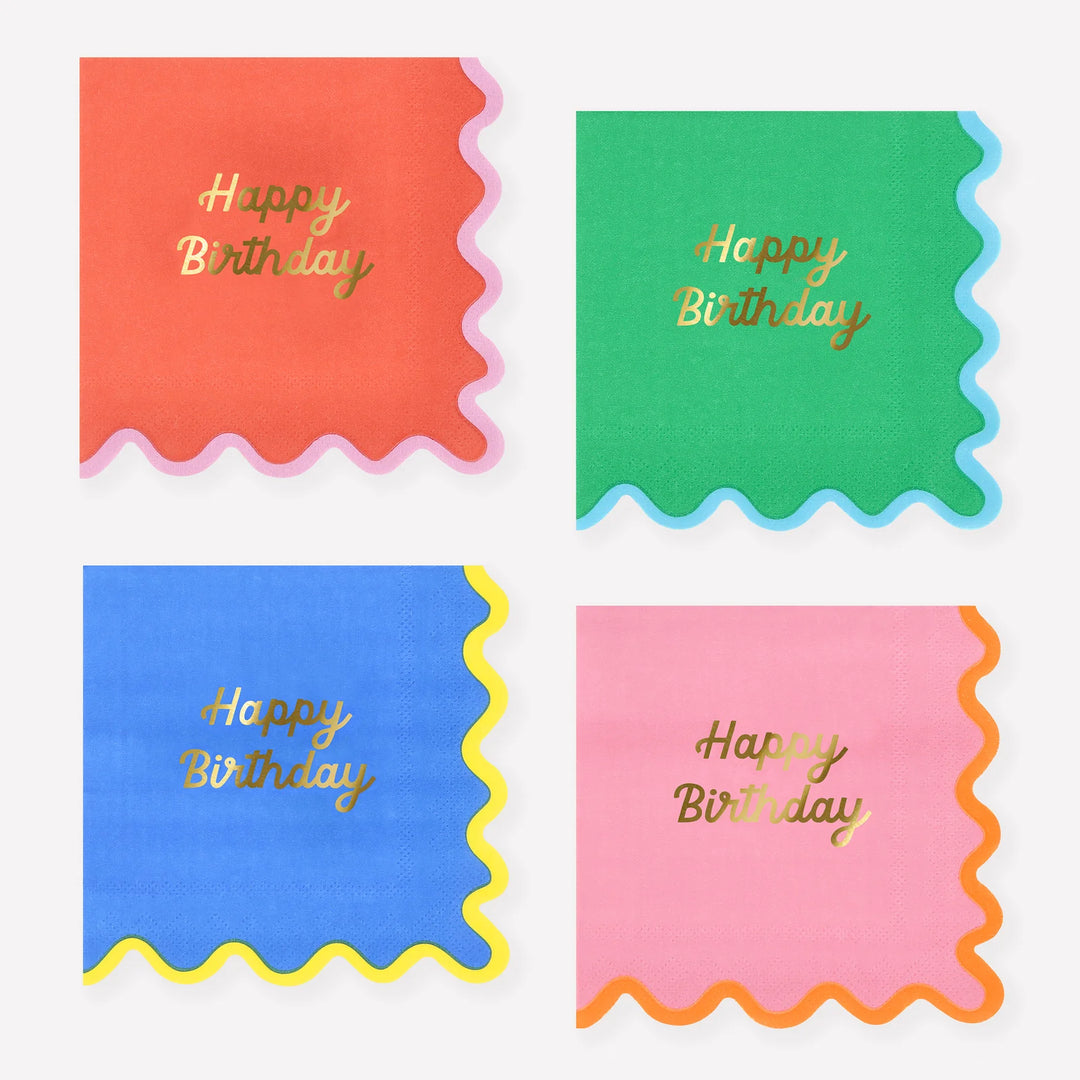 Wiggle Edge Happy Birthday Tableware