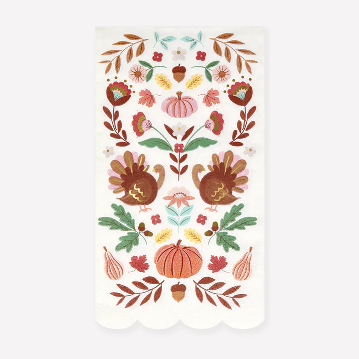 A folk theme is the ultimate way to embrace the charm of fall and Thanksgiving. Rich, earthy colors embody this season's warm tones, while harvest-inspired symbols celebrate nature's beauty. 