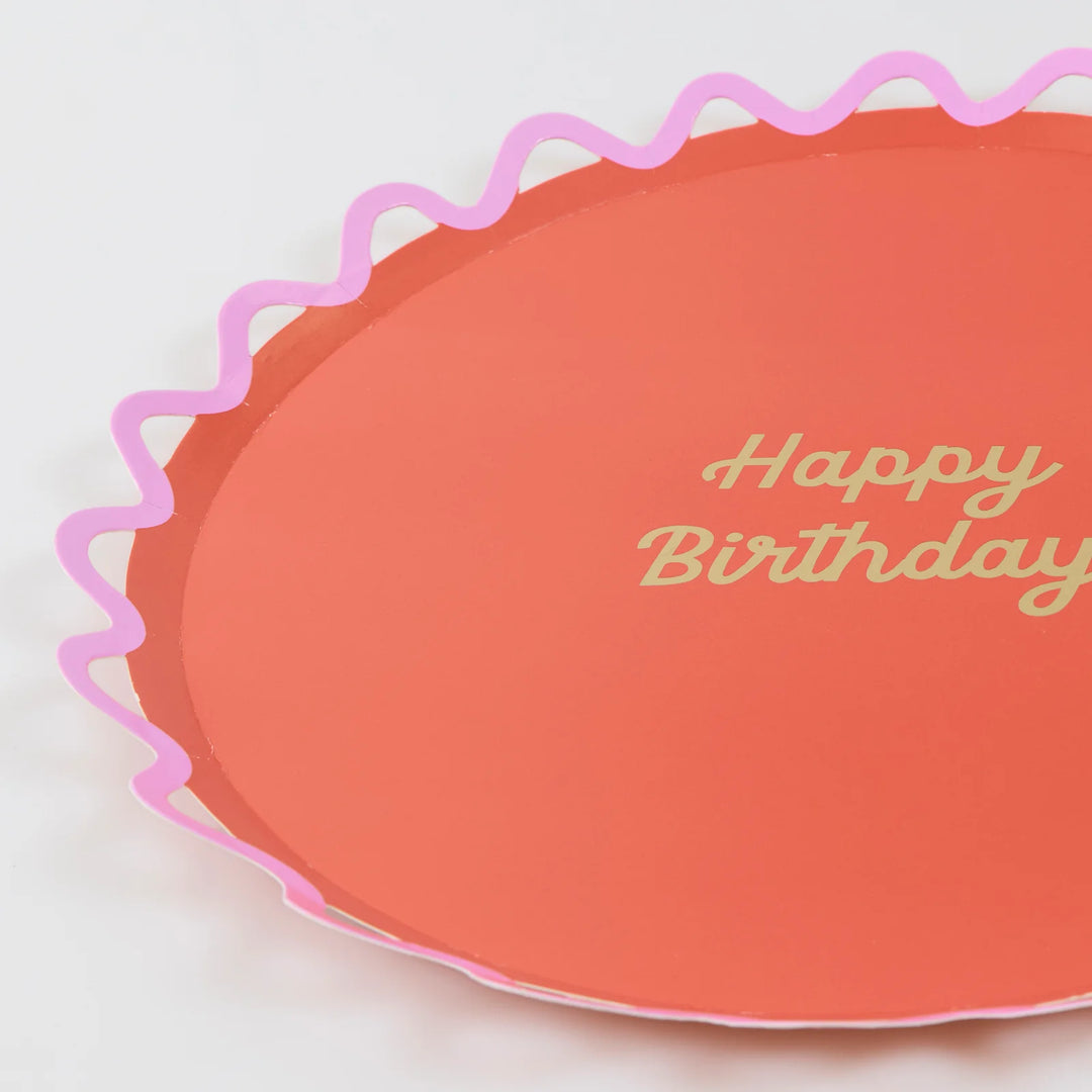 Wiggle Edge Happy Birthday Tableware