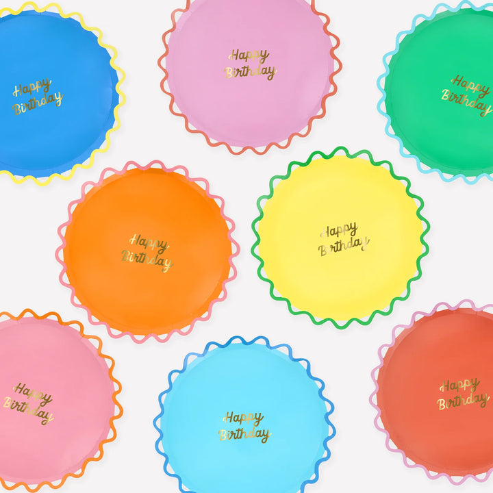 Wiggle Edge Happy Birthday Tableware