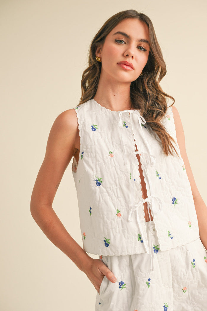 Quilted Vest & Short Set