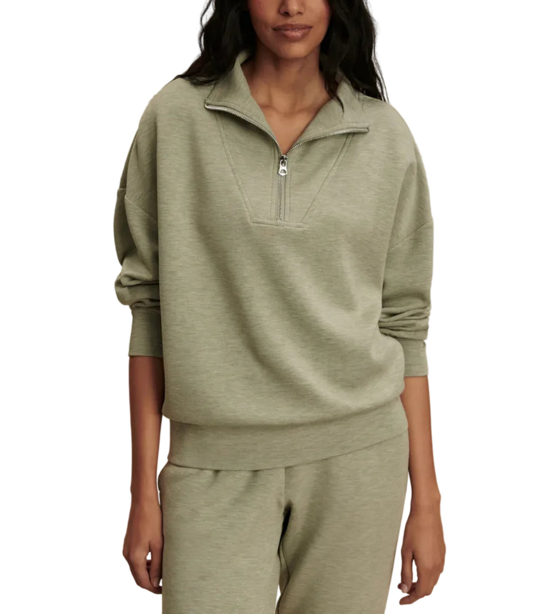 Hawley Half Zip Sweatshirt by Varley - Pickering Boxwood