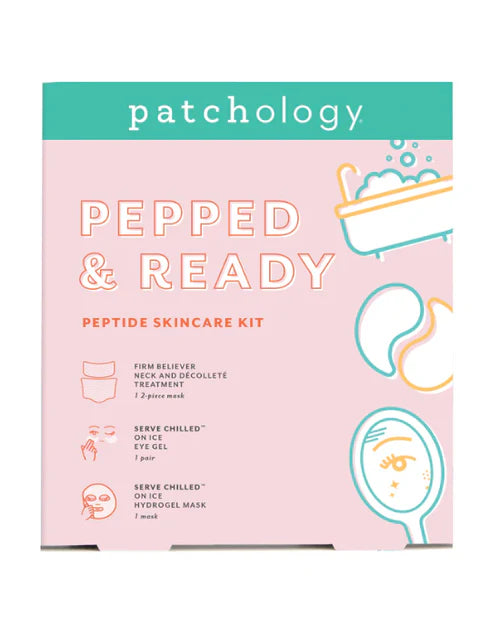 Patchology Pepped and Ready Peptide Skincare Kit - Pickering Boxwood