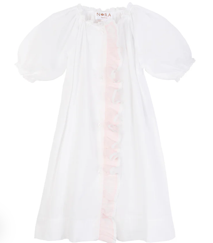 Lenora Baby Classic Ruffle Cotton Daygown - Pickering Boxwood
