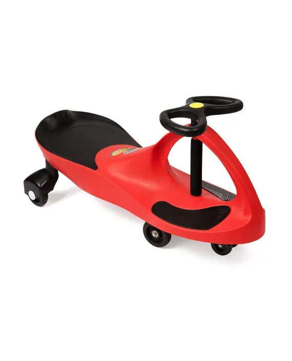 The sleek, innovative design of The Original PlasmaCar® features a patented safety seat, polypropylene wheels, and is kid powered; kid approved! Sit with both feet on the footrests, turn the steering wheel and away you go. Turn and navigate in small spaces indoors, and ride outdoors on sidewalks, pathways, and any other safe, smooth, flat surface. 