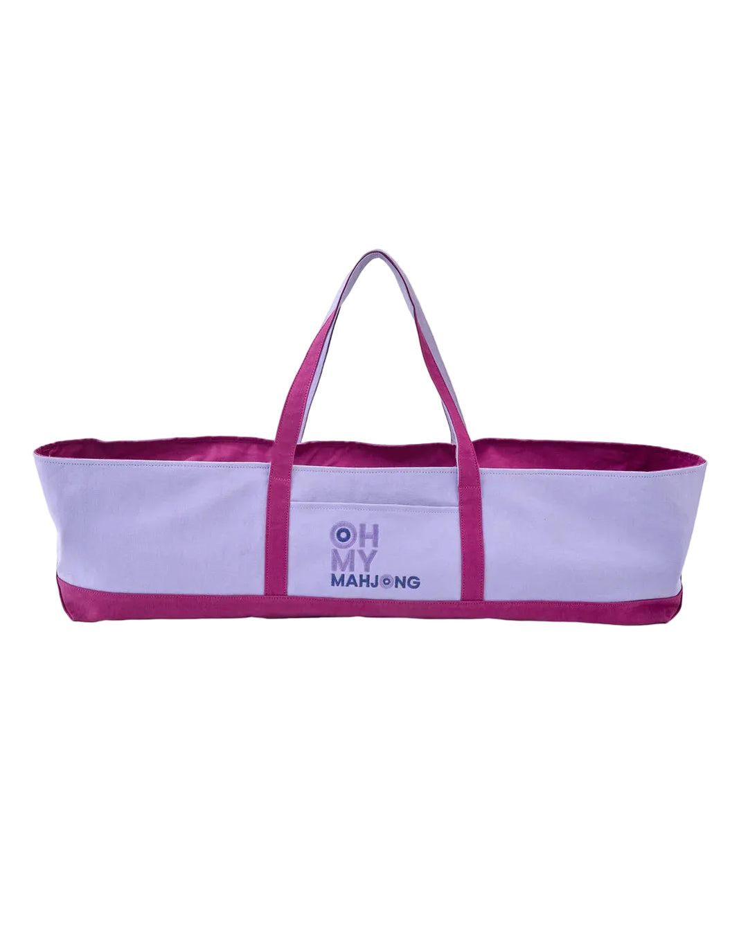 Meet your new Mahjong must-have! This canvas Mat Storage Bag is designed to keep all your Mahjong essentials organized while adding a touch of style to your teaching or game night.
Spacious and thoughtfully designed, this bag is perfect for Mahjong teachers and mahjong enthusiasts and can fit a variety of setups:
Teacher Kit: 2 mats in tubes, 2 rack and roll bags, and 2 zippered tile bags with tiles
10 mats in canvas bags
6 mats in tubes
1 full Ultimate Starter Kit
Inside, you’ll find a fun patterned lining