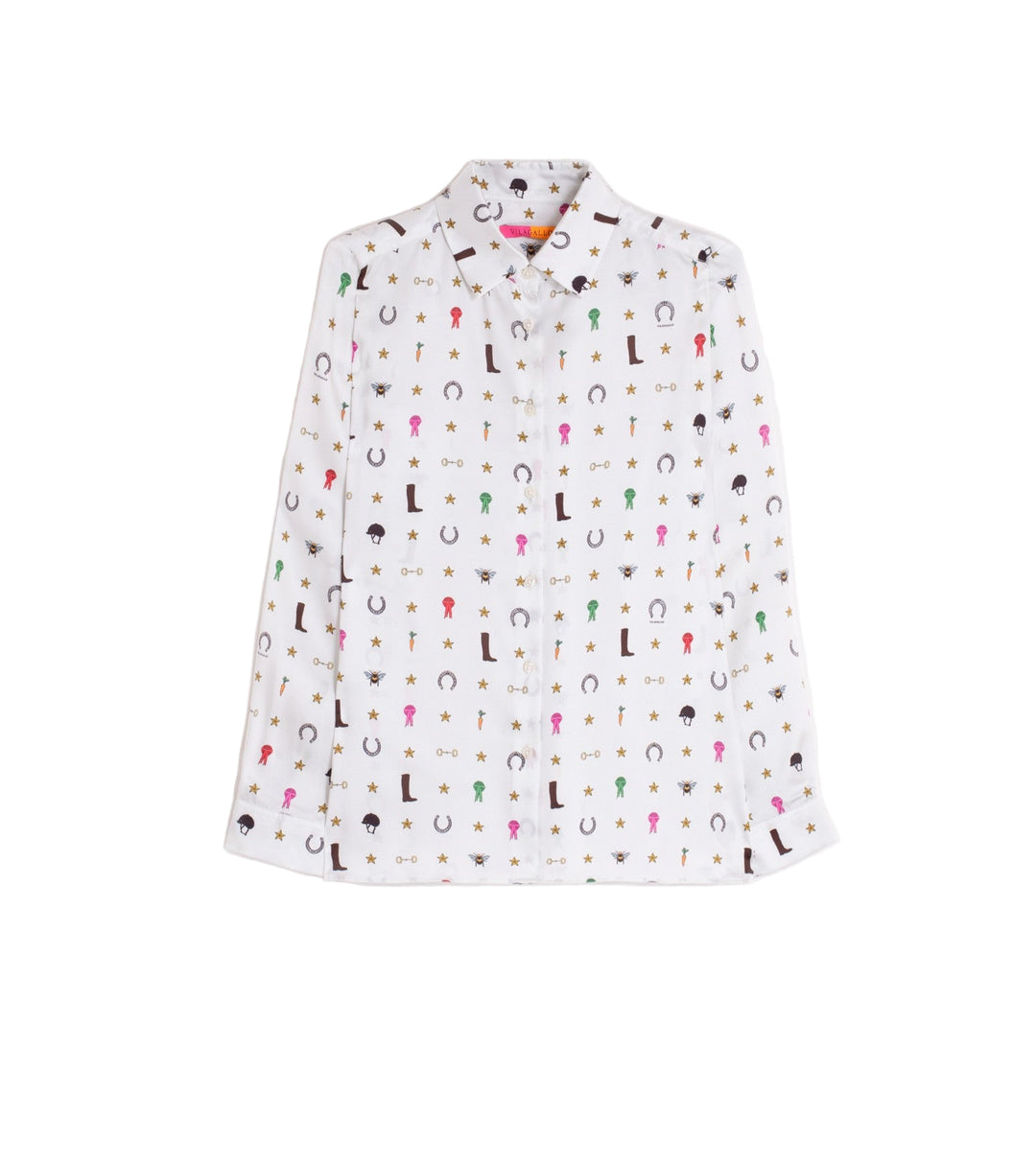 Ecru Equestrian Print Shirt by Vilagallo