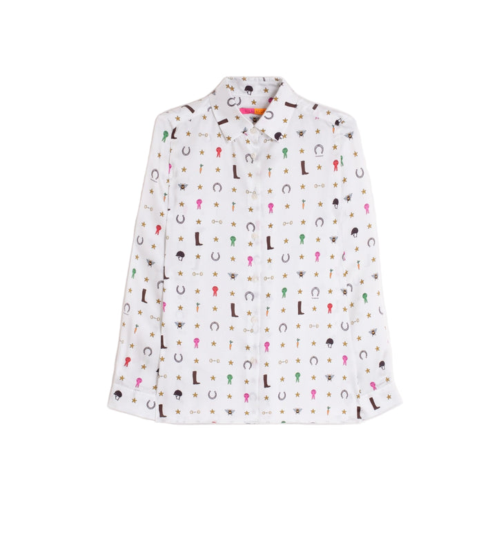 Ecru Equestrian Print Shirt by Vilagallo