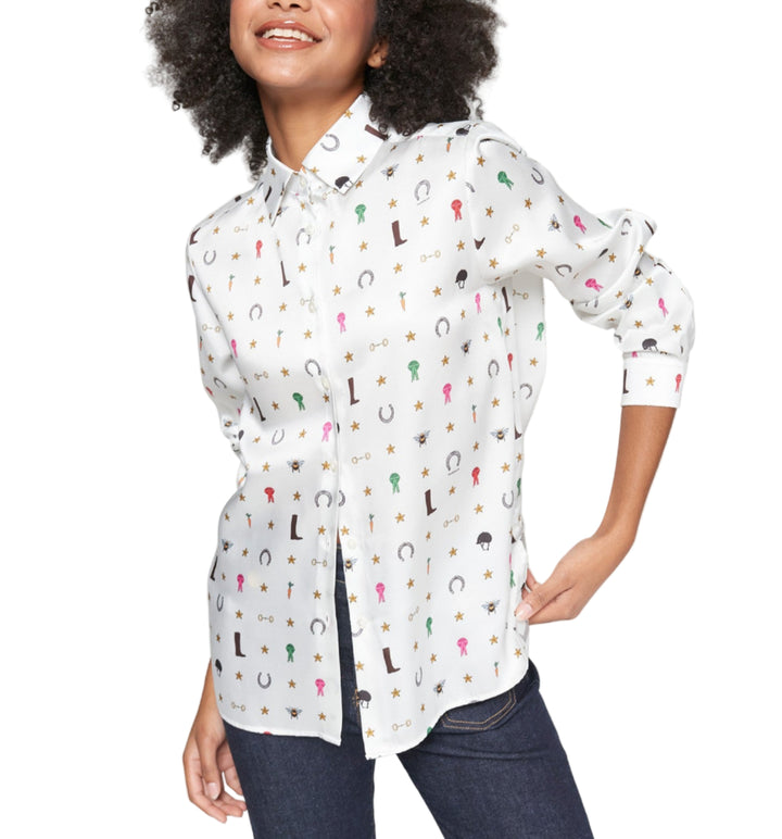 Ecru Equestrian Print Shirt by Vilagallo