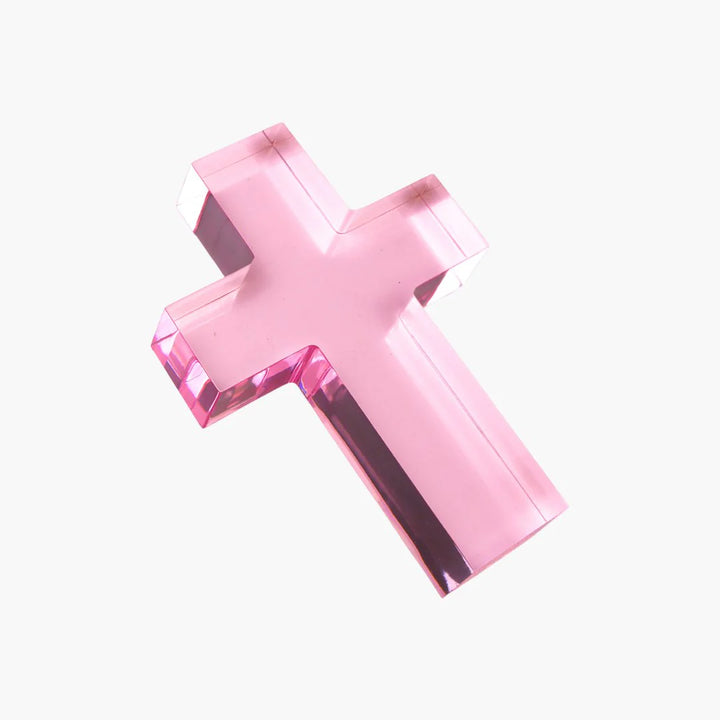 This Small Blue Cross Acrylic Weight is a sweet reminder of hope and protection, perfect for desktops, nightstands, or shelves. Use it as a paperweight or decorative accent to keep an uplifting message nearby throughout your day.
