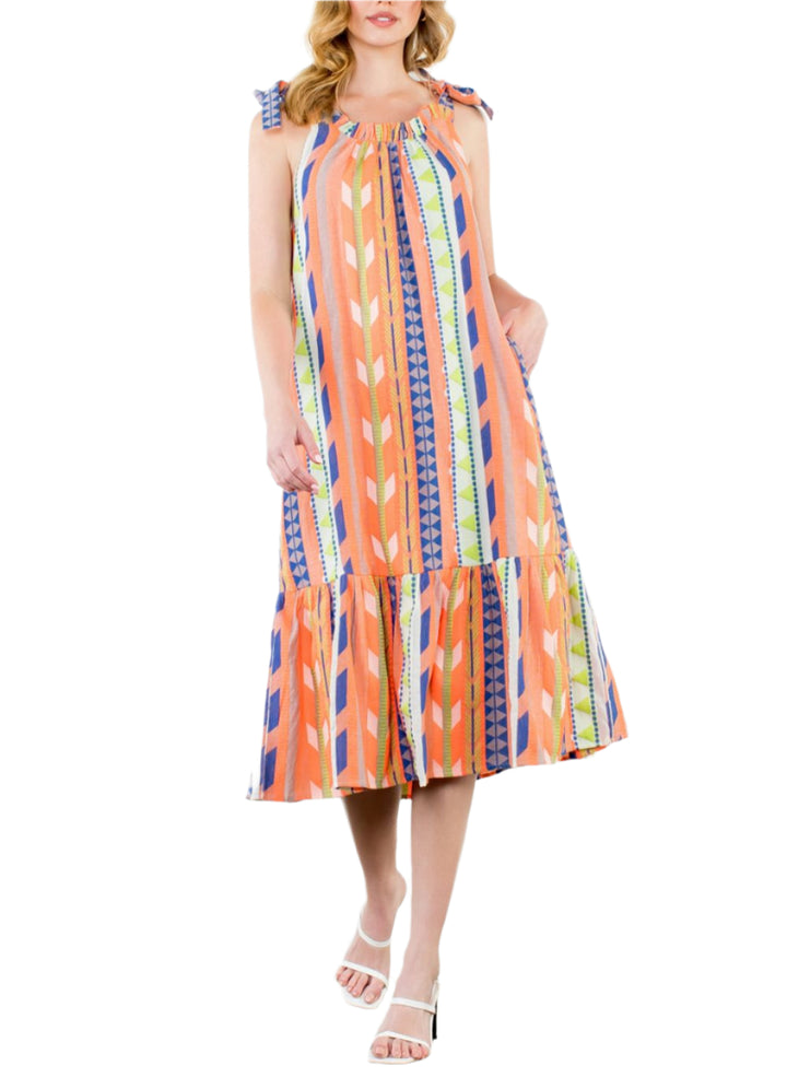 Macy Tie Strap Midi Dress