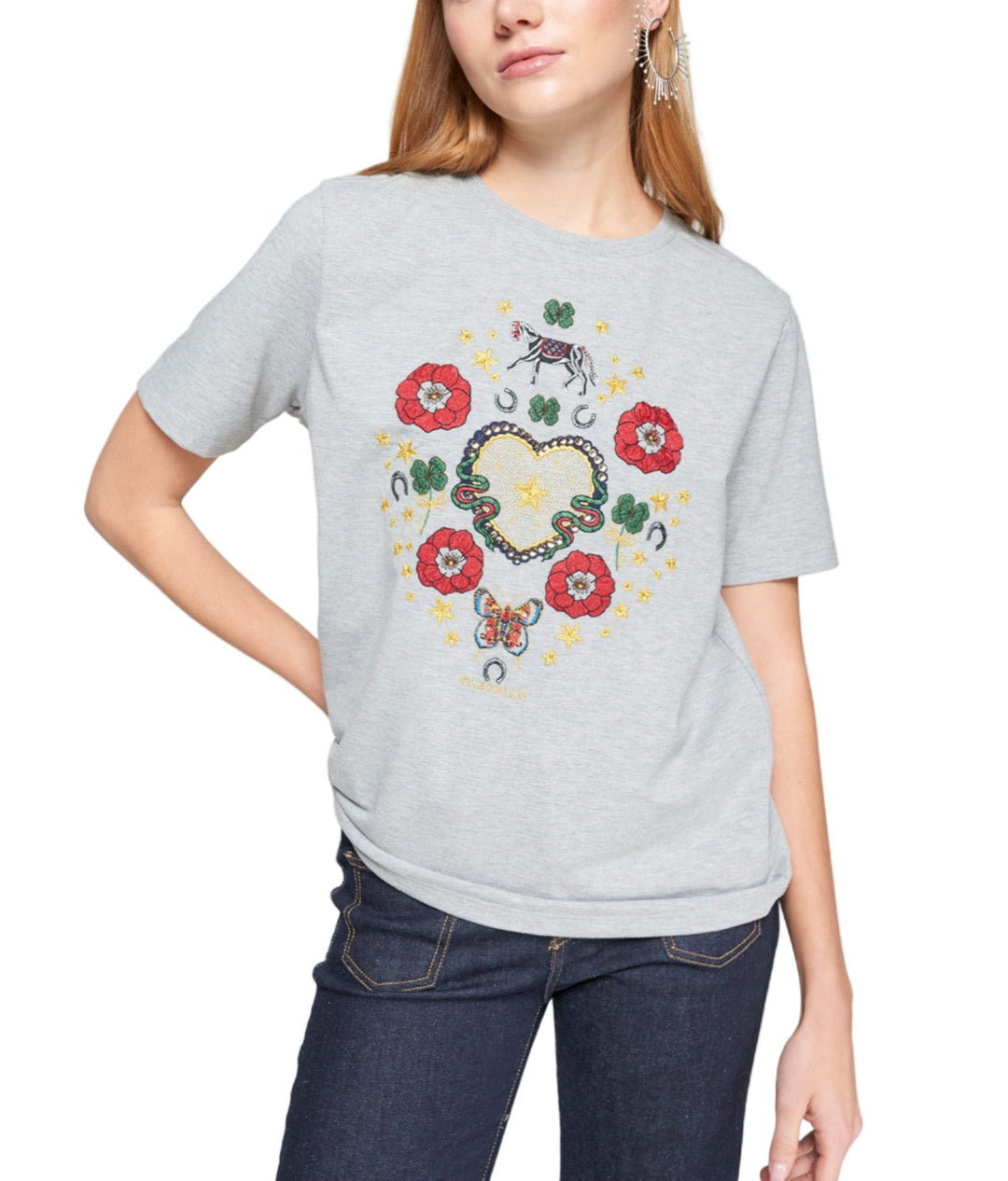 Equestrian Embroidered T-Shirt by Vilagallo