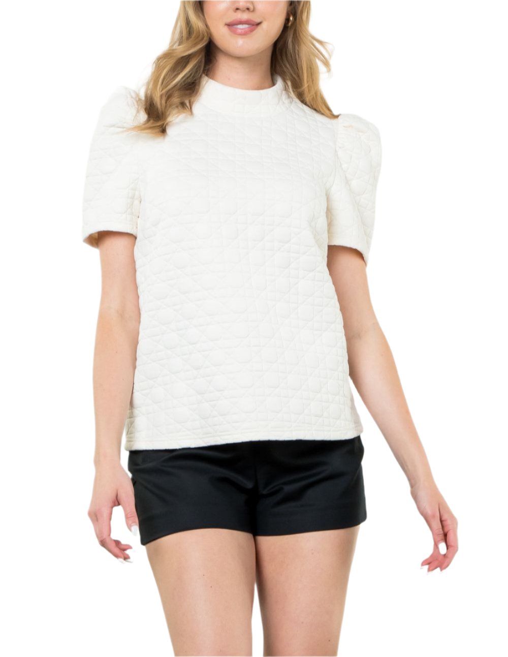 Short Sleeve Textured Top