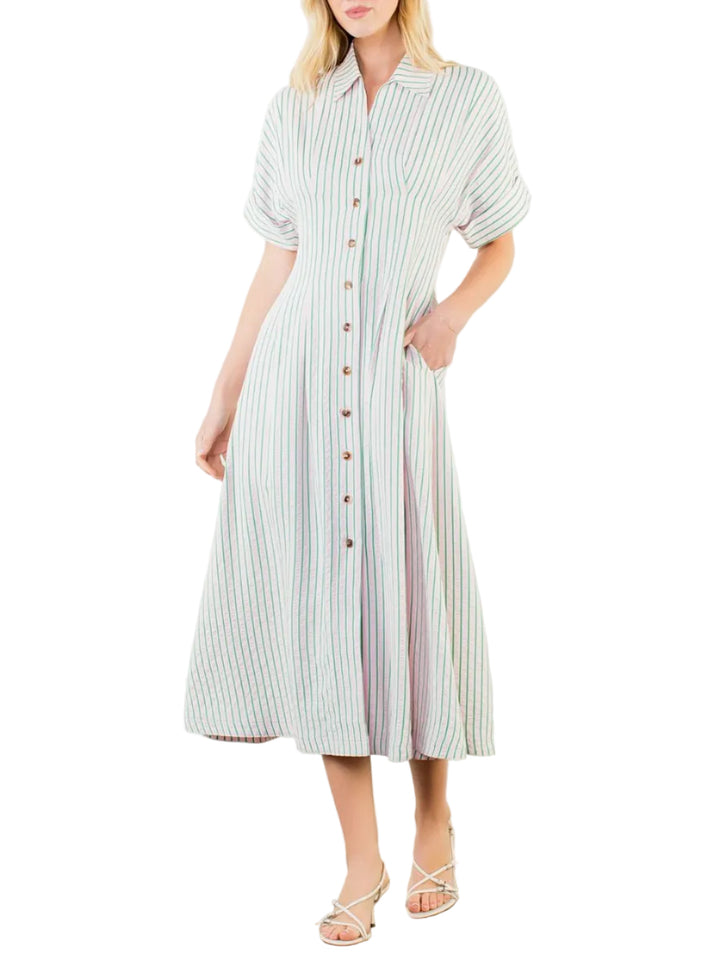 Addison Striped Midi Dress