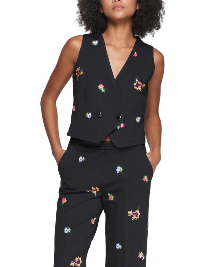 Black Sequin Waistcoat by Vilagallo
