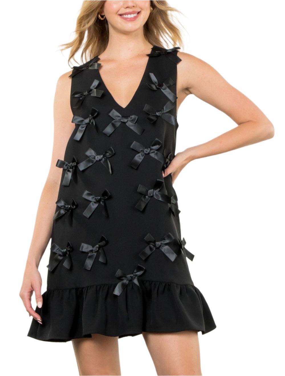 Sleeveless Bow Detail Dress