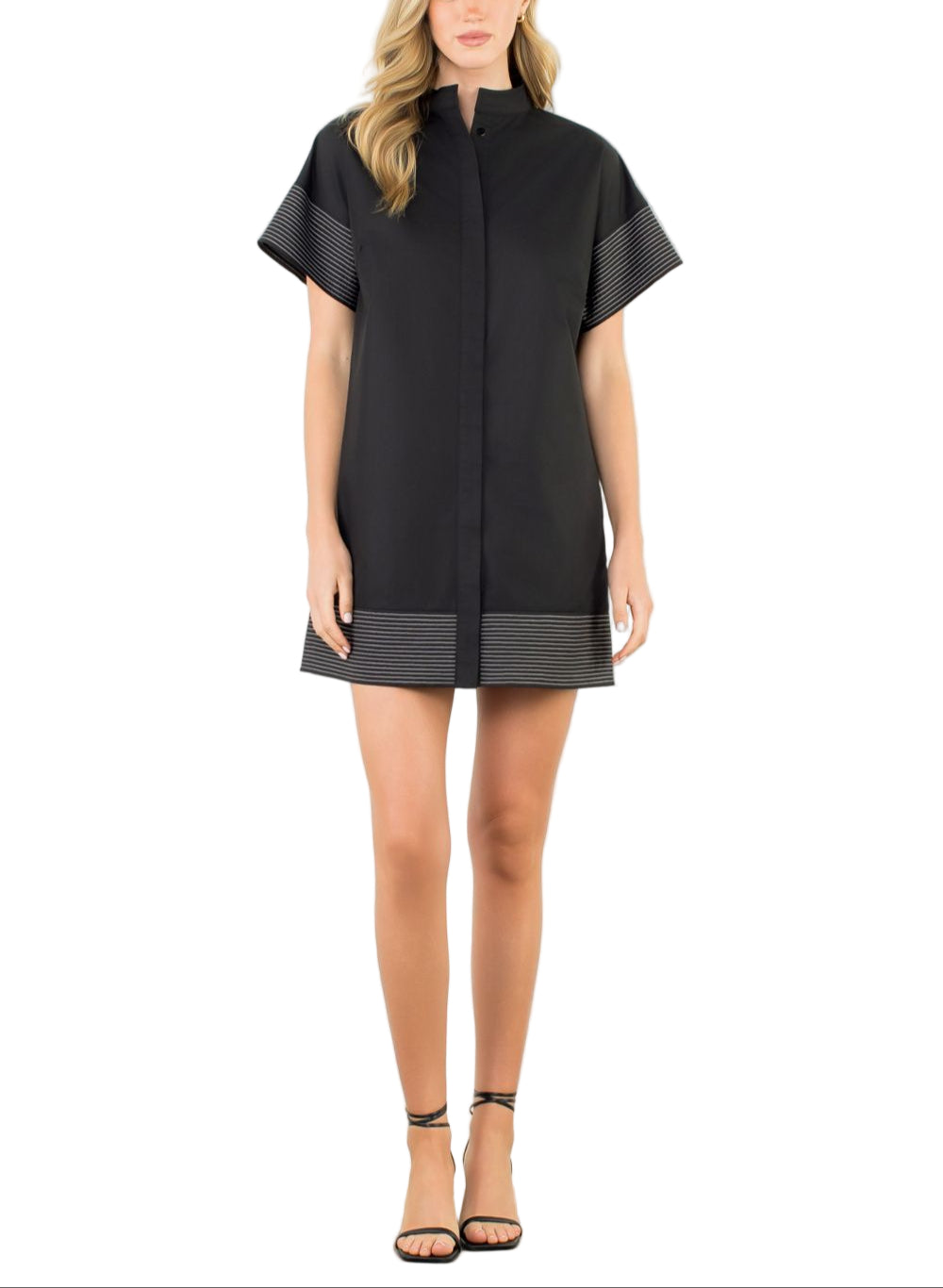 Turn heads in the Aurora Short Sleeve Dress in Black—your new go-to for effortless style. With its sleek silhouette and comfy short sleeves, it’s perfect for everything from casual brunches to nighttime adventures. Playful yet polished, this dress will keep you feeling fabulous all day long.