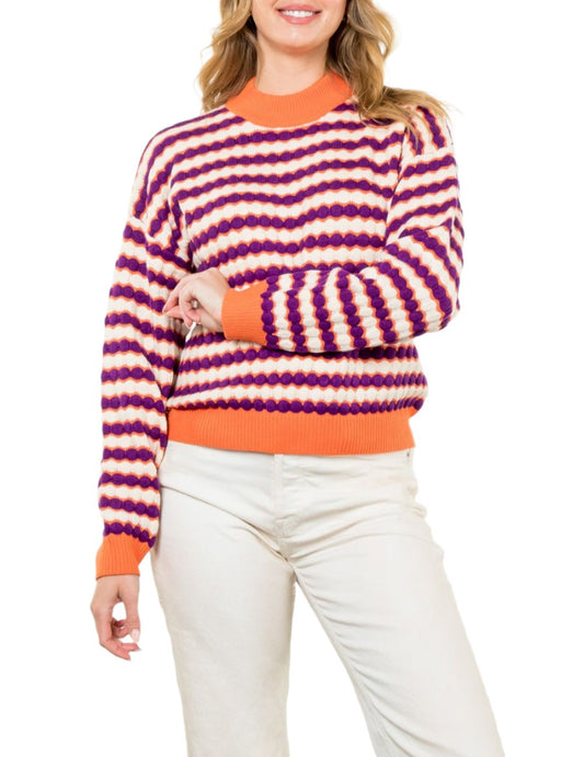 Camille Knit Pattern Sweater by THML