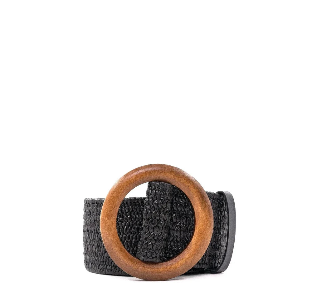 Elastic belt

Wood buckle 