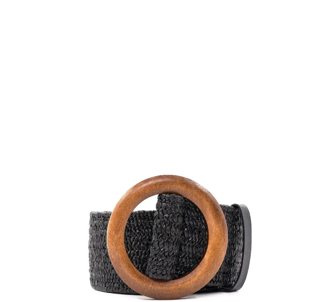 Elastic belt

Wood buckle 