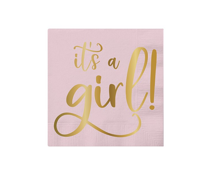 Slant Baby Shower Napkins