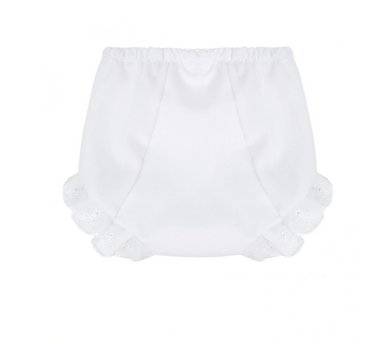 white batiste diaper cover