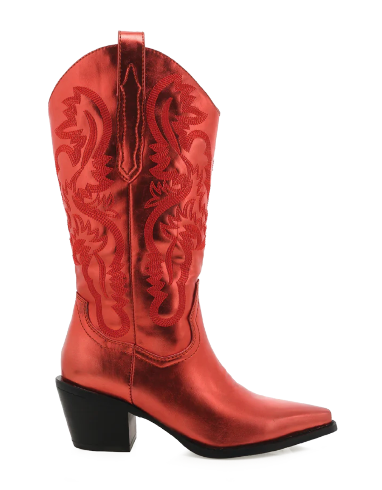 Red Metallic Boots