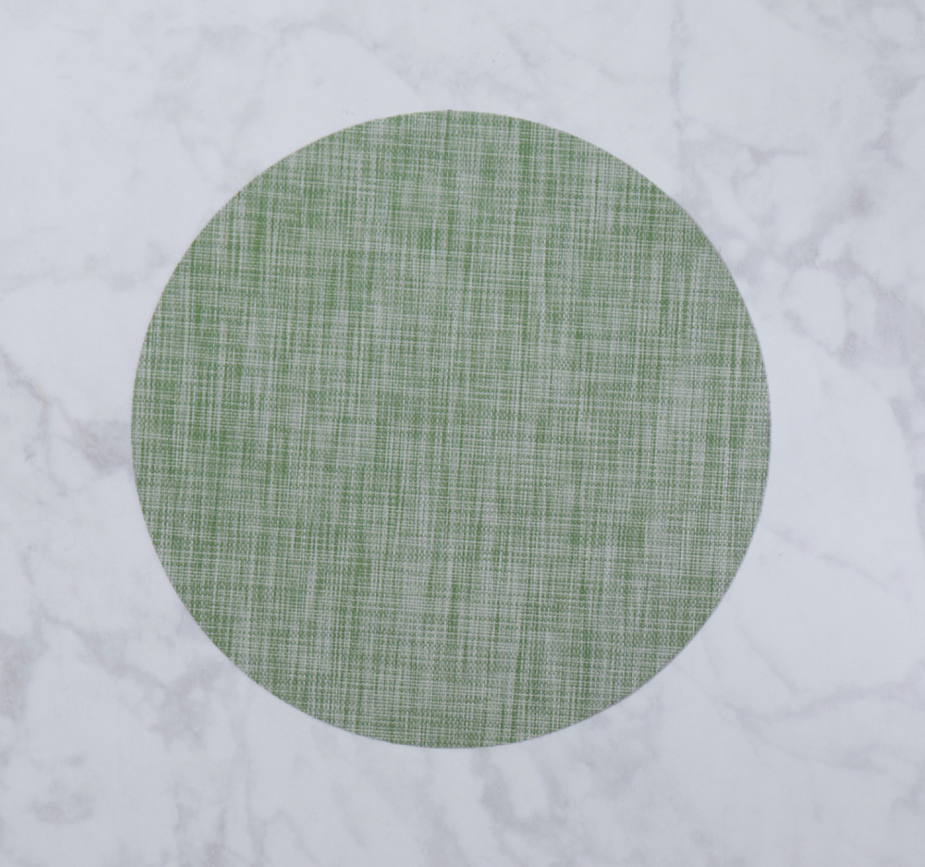 Vida Green Round Woven Placemats