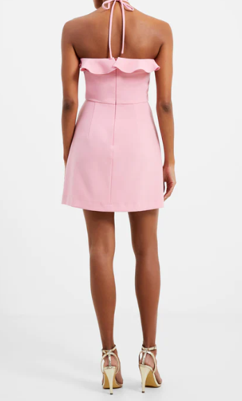 Ruth Ruffle Whisper Halter Dress by French Connection