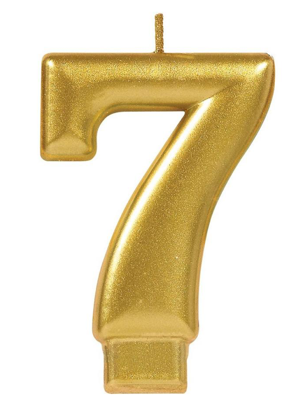 Numeric Gold Birthday Candle