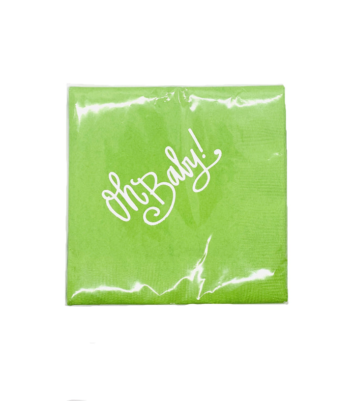 Oh Baby Napkins - Pickering Boxwood
