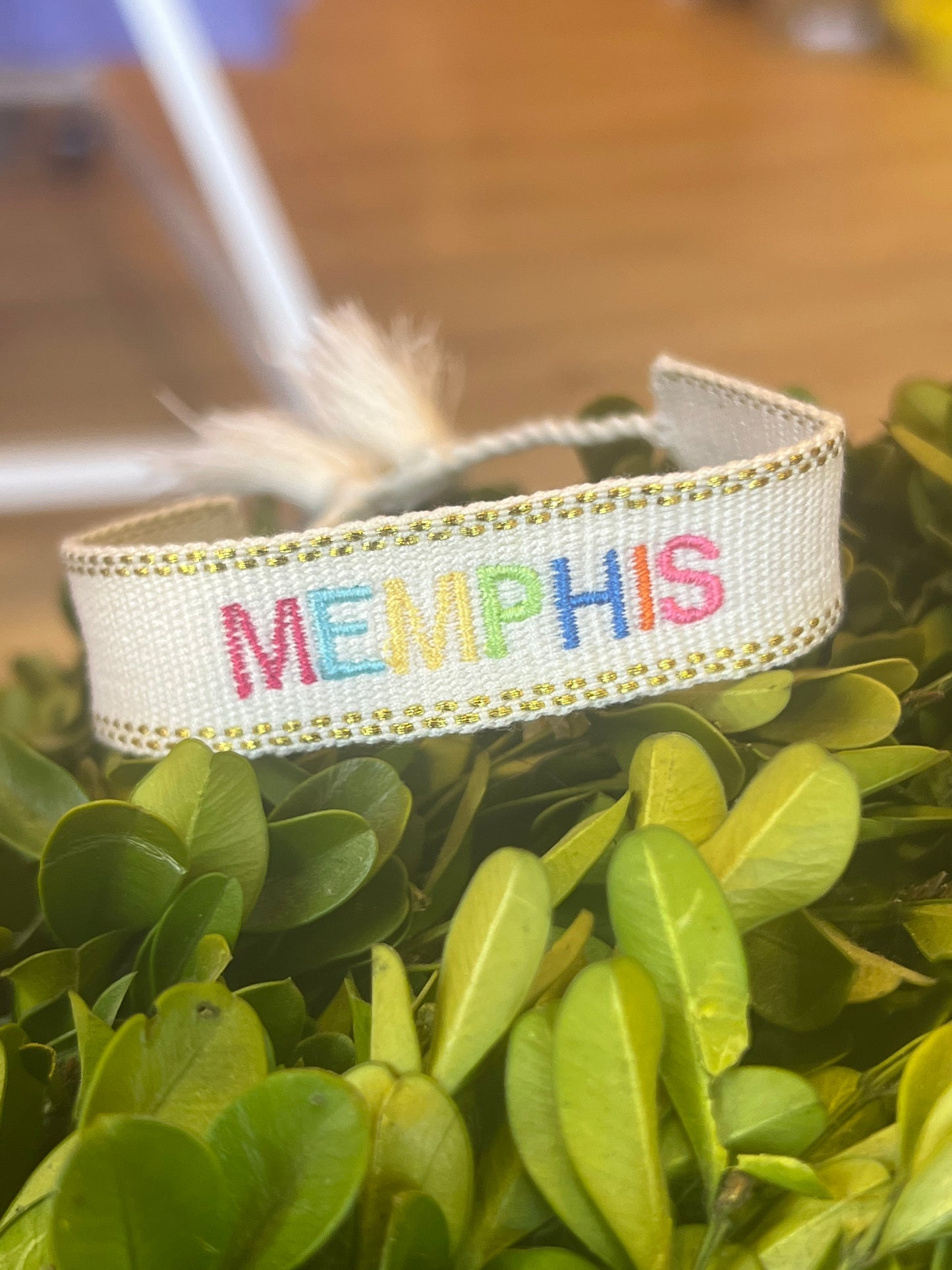 Memphis Embroidered Tassel Bracelet