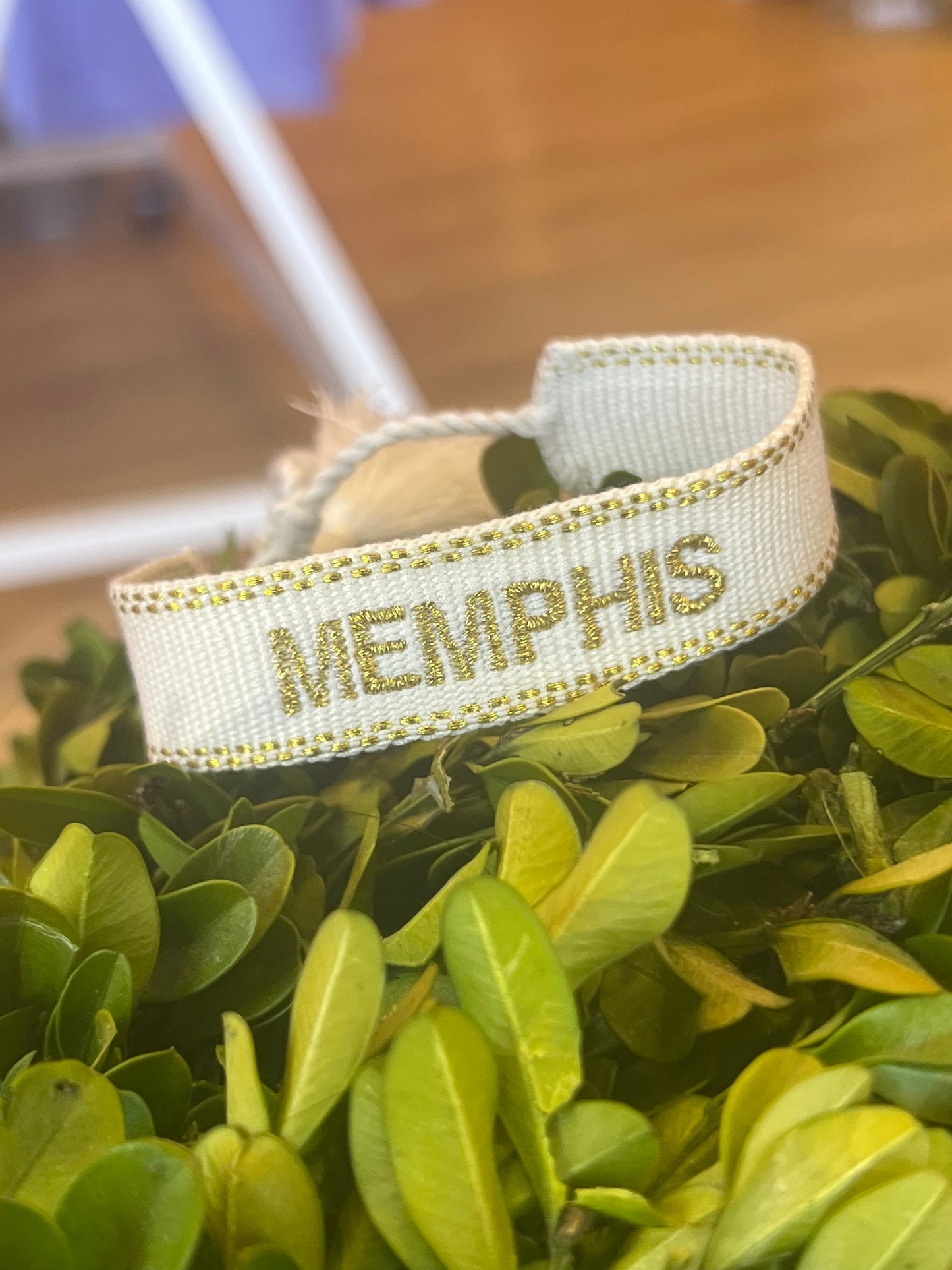 Memphis Embroidered Tassel Bracelet
