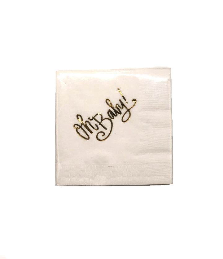 Oh Baby Napkins - Pickering Boxwood